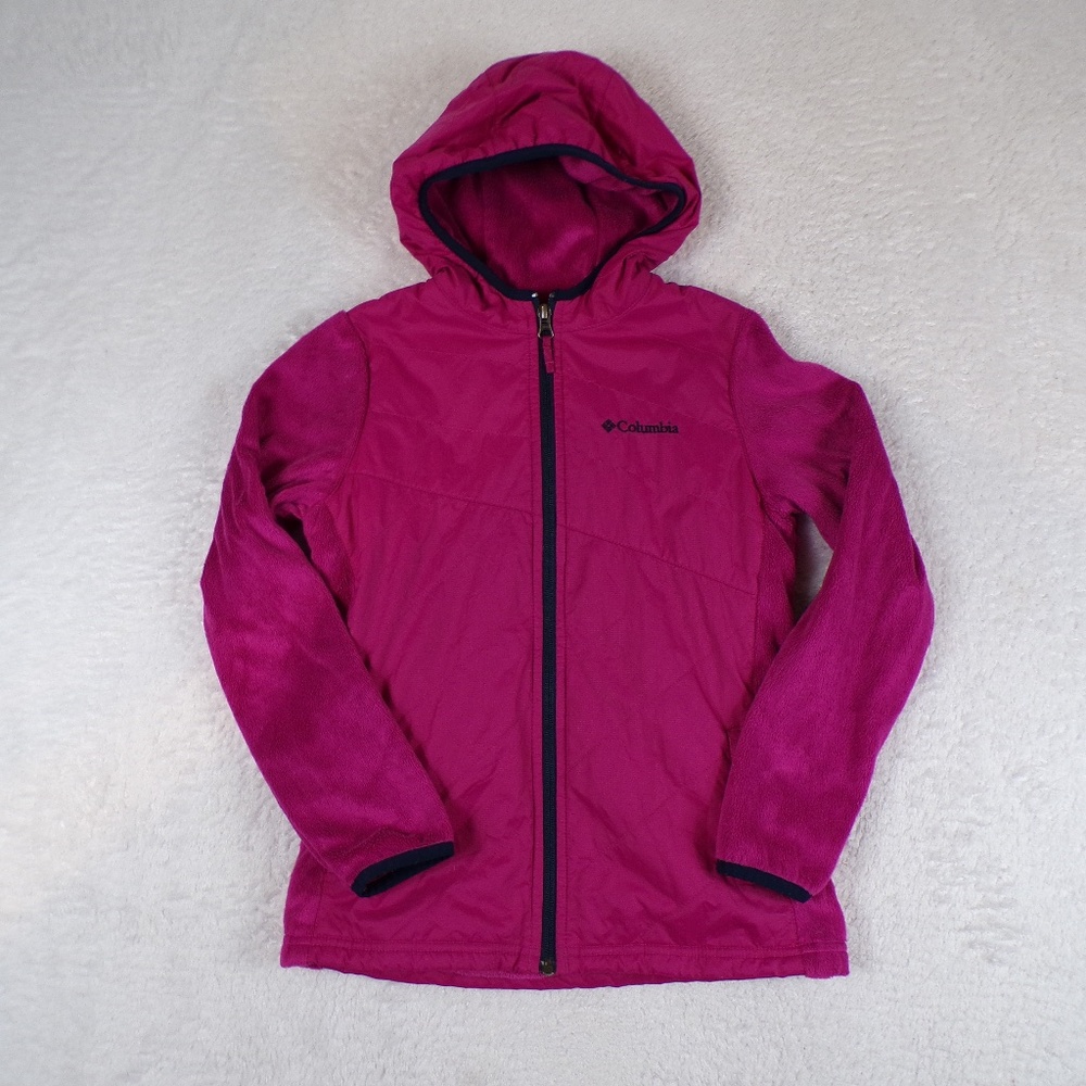 Columbia Youth/Girls' Pearl Plush II Hybrid Hoodie Pink Size M [10/12]